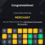 Binance 8 letter word of the day solved answer is i this image