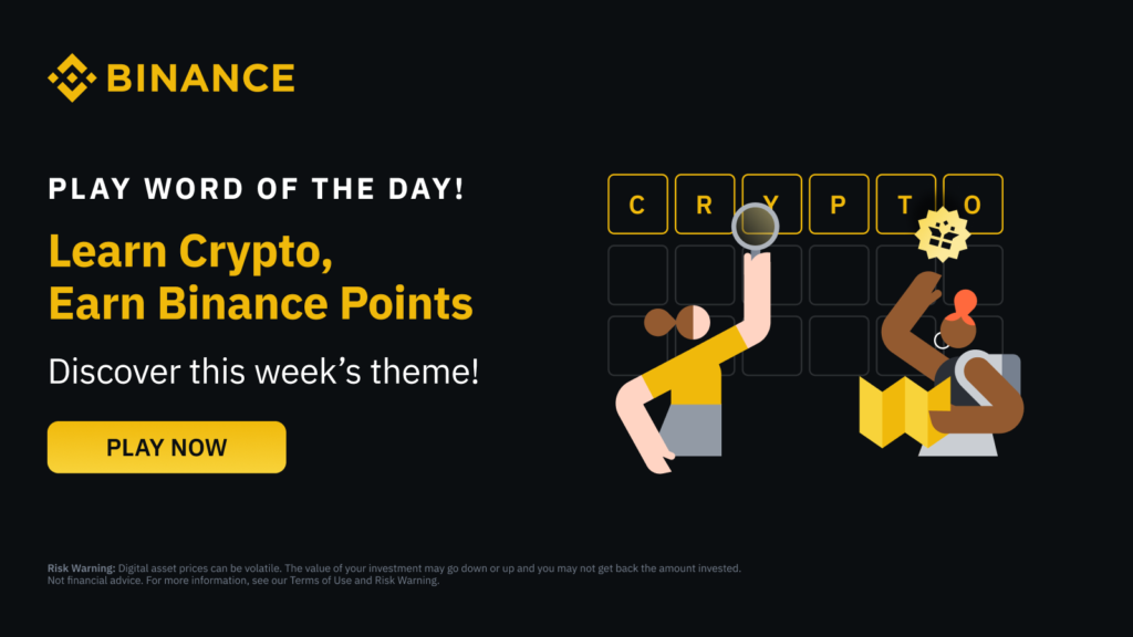 Image of Binance Wodl World Of The Day tamplet theme.