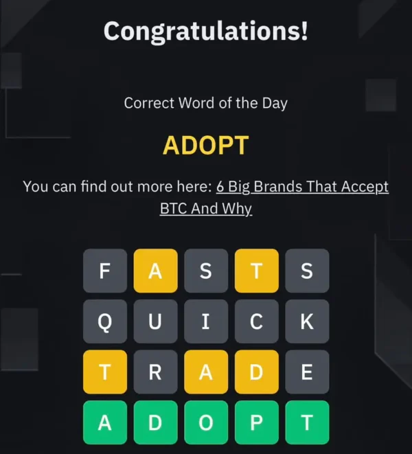 Unlock Binance Wodl 5 Letters Word Of The Day